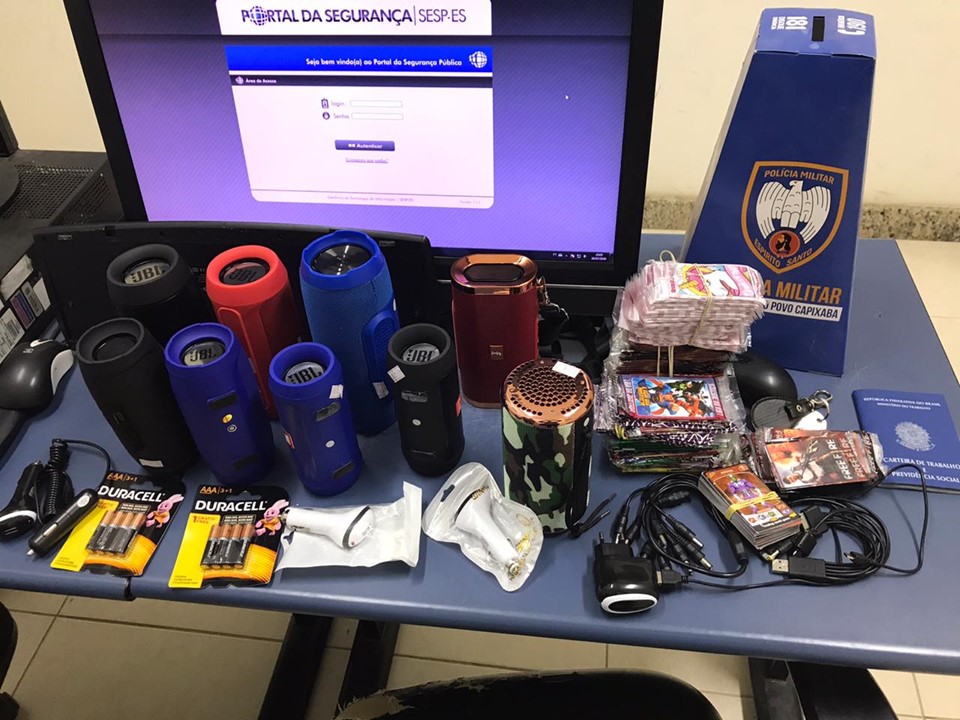 Policia Militar recupera produtos furtados de papelaria em Jeronimo Monteiro