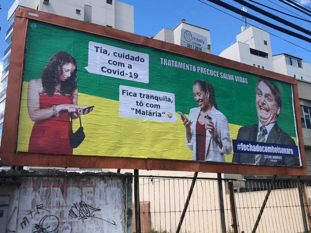 ( Veja o Vídeo ) Capitão Assumção manda instalar novo outdoor em apoio ao presidente Bolsonaro