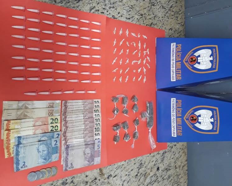 9º Batalhão recupera motocicleta roubada e prende homem com entorpecente no Bairro Zumbi em Cachoeiro/ES