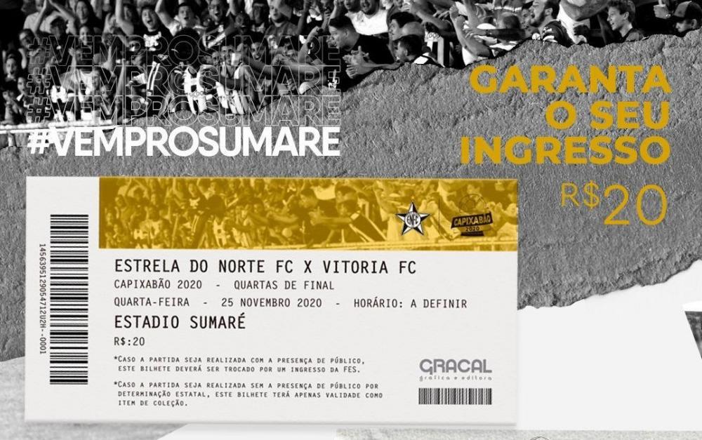 Estrela do Norte começa a vender ingresso para retorno aos gramados