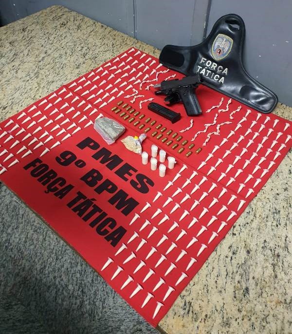 9º Batalhão apreende armas, drogas e recupera veículos no Sul do ES