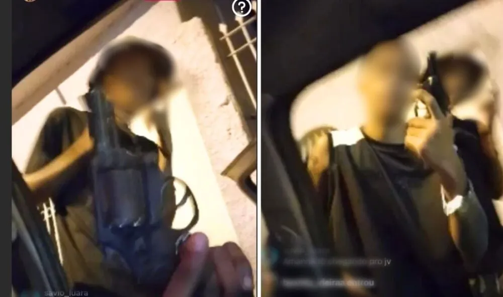 Dupla é presa pela polícia após realizar live ostentando arma e drogas