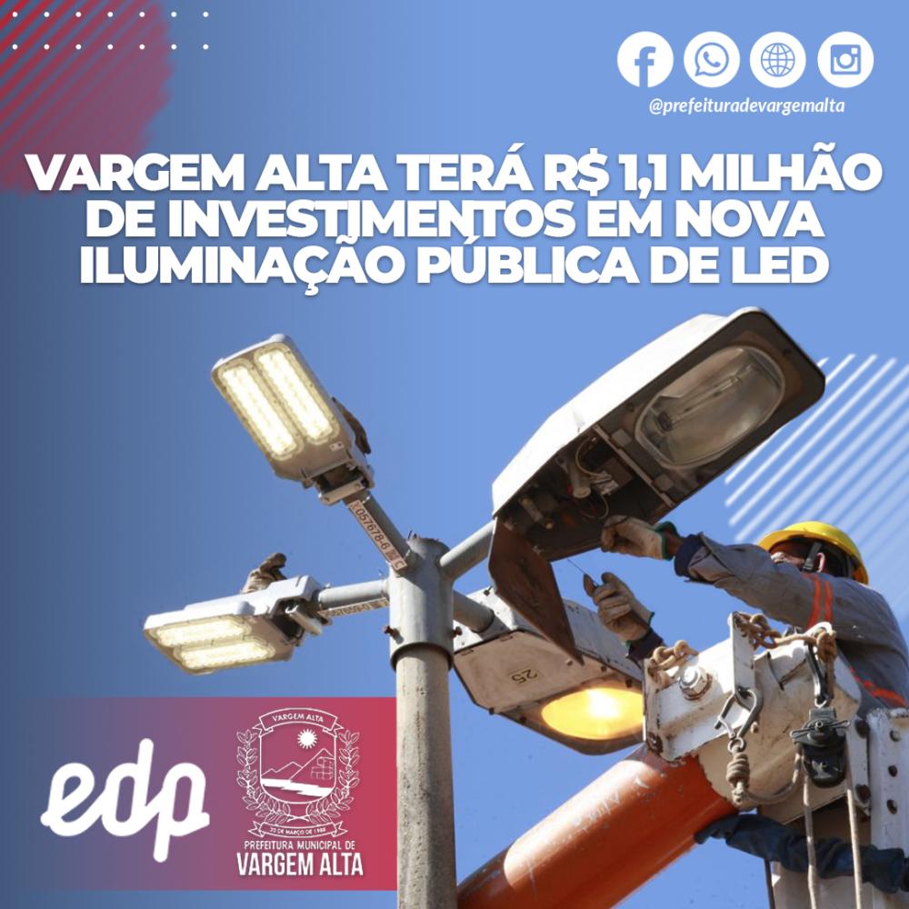 Vargem Alta é contemplada em edital da EDP e município investirá R$ 1,1 milhão para troca de iluminação pública por lâmpadas de led