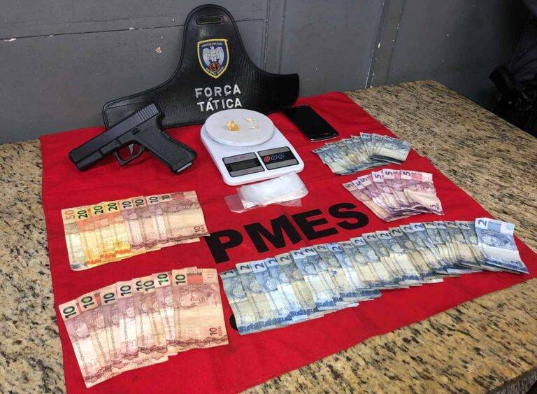 Suspeito de tráfico é preso pela PM de Mimoso