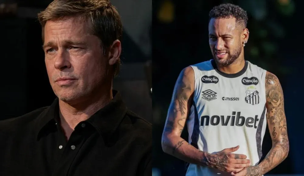 Brad Pitt ironiza simulações no futebol e oferece “aulas de atuação” para Neymar