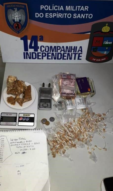 PM apreende diversos entorpecentes durante patrulhamento na Serra - ES