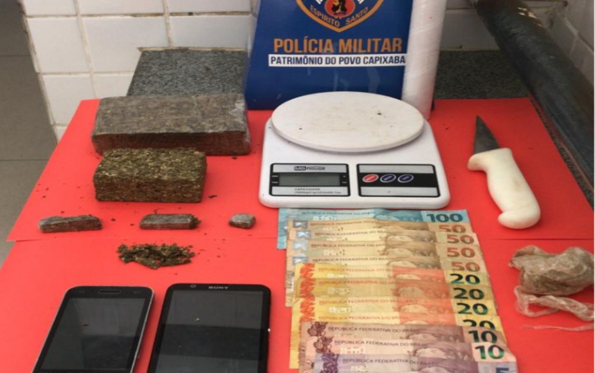 9ª Cia Ind. de Marataízes/ES apreende drogas e prende suspeito em Itaipava, Itapemirim/ES