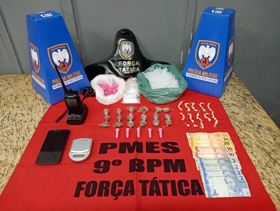 PM prende seis pessoas com drogas em Cachoeiro